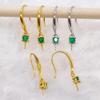 Sterling Silber S925 Ohrring-Rohlinghalter für DIY Jade-, Achat- & Bernstein-Schmuck