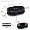 12" x 2" ovale Luftfiltereinheit 5-1/8" Vergaserhals mit Durchflussdeckel High Flow Chrom für GMC Chevy Ford Chryler Dodge