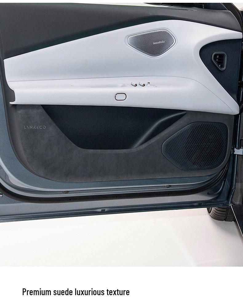 Lynk&Co Z10 Suede Door Kick Pads - Anti-Dirty, Anti-Kick Interior Protectors