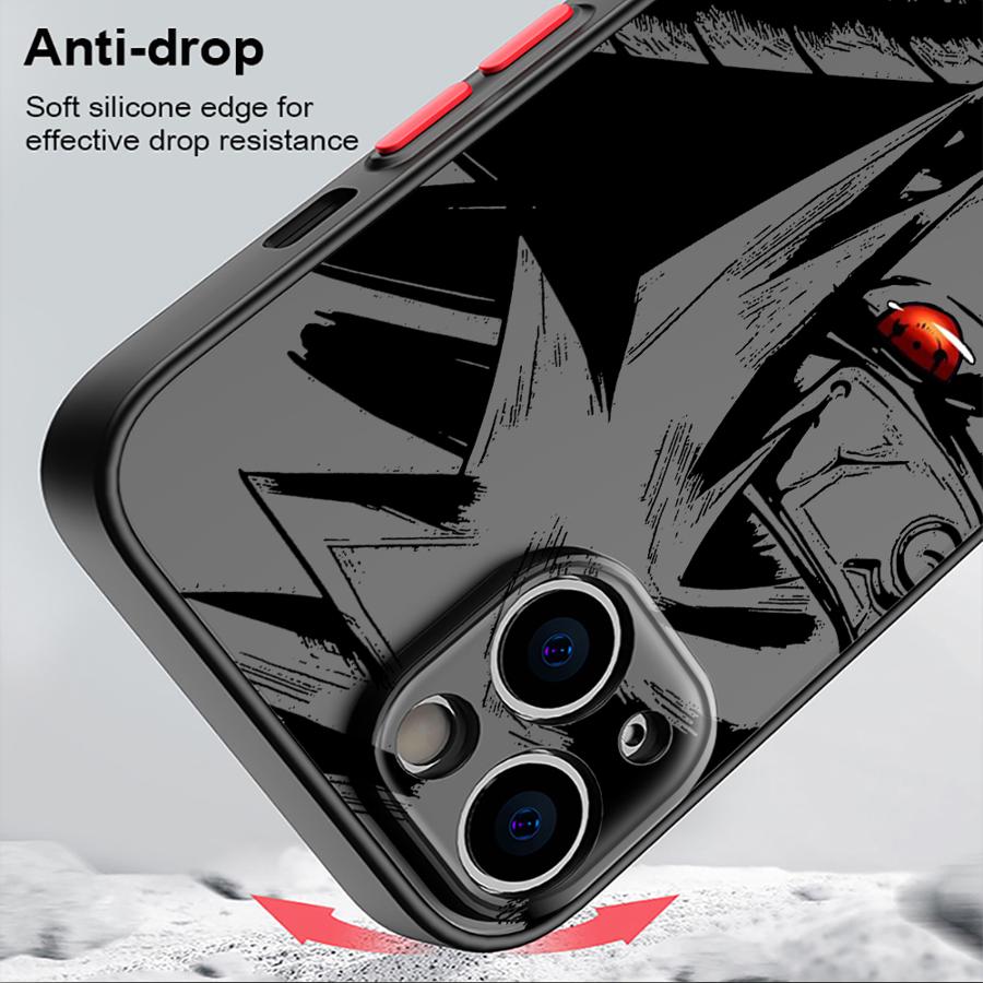 Custodia Protettiva Opaca per Telefono per iPhone X 16 Pro Max 15 Plus 13 Mini XR 14 12 11 Anime Narutos Cool