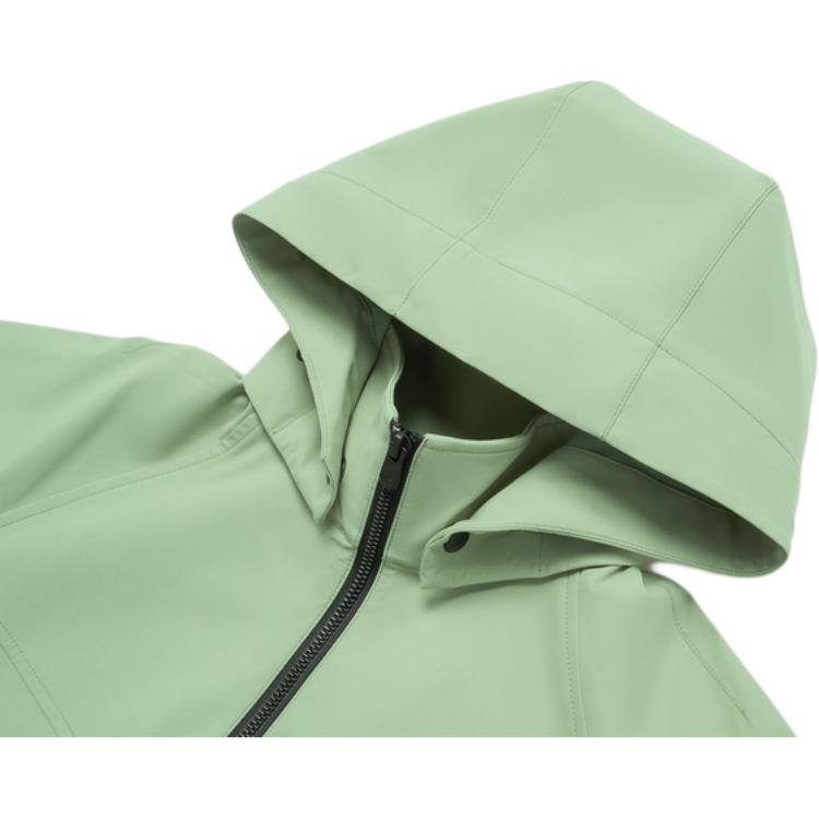 Li-Ning Leaf Edge Water-Repellent UV-Resistant Solid Color Outdoor Casual Sports Zip-Up Hooded Long Sleeve Windbreaker Women outerwear AFDU680-1