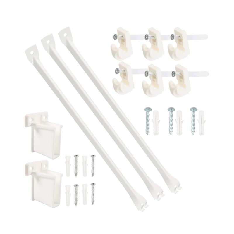 

Полки из железной проволоки для шкафа, прачечной, 17 дюймов, грузоподъемность 100 фунтов, простая установка, металлическая конструкция 1