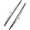 2 Pcs 15" Classic Vintage Wiper Blades for 7mm Bayonet Arm Width | Vintage Style Windshield Wipers for Classic Cars & Boats, Polished Stainless Steel