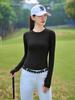 Women's Autumn/Winter Long Sleeve Slim-Fit Golf Top - Warm, Comfortable, Skin-Friendly, Round Neck Base Layer