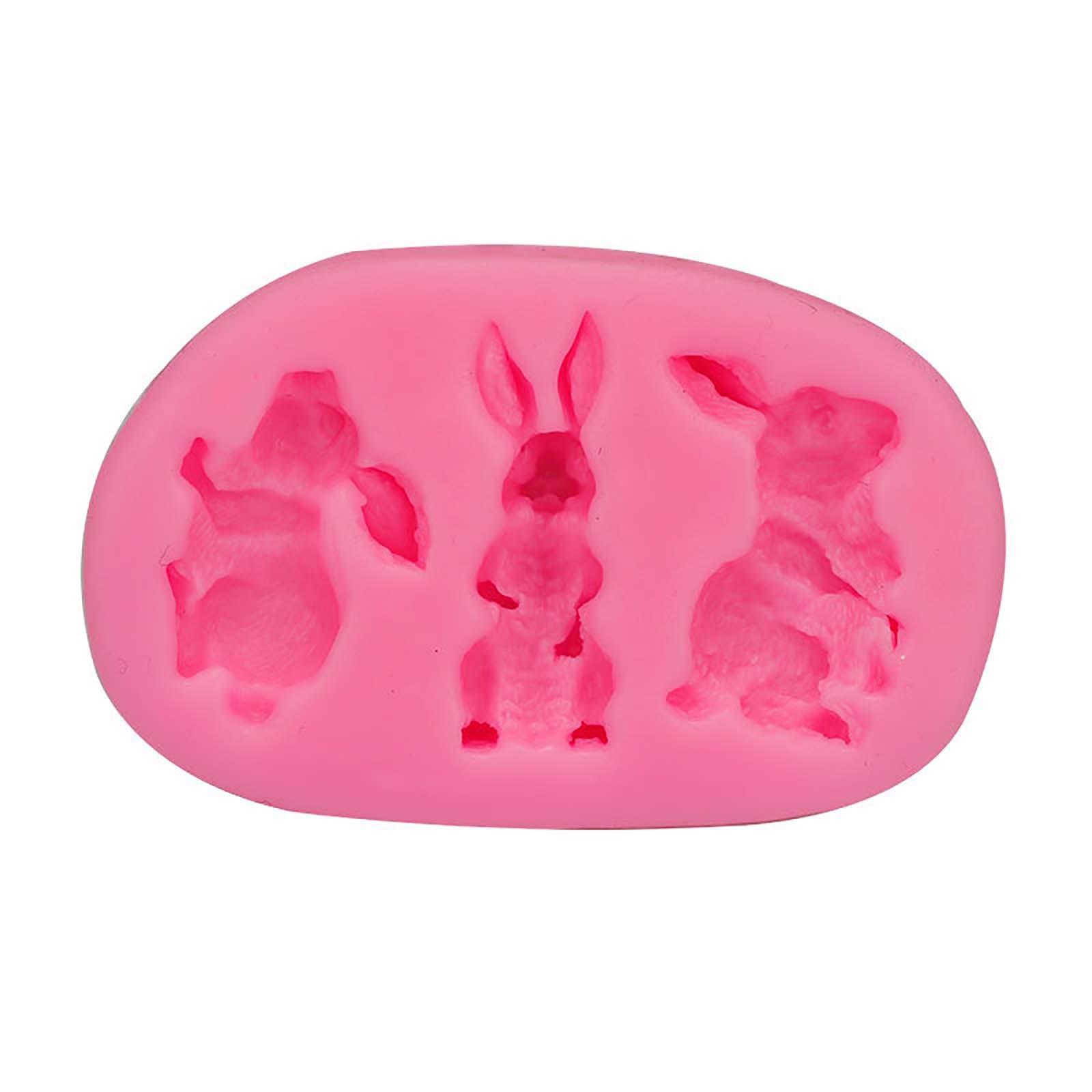 

Пасхальная силиконовая корзина для выпечки торта с цветами в виде кролика и яиц розовый