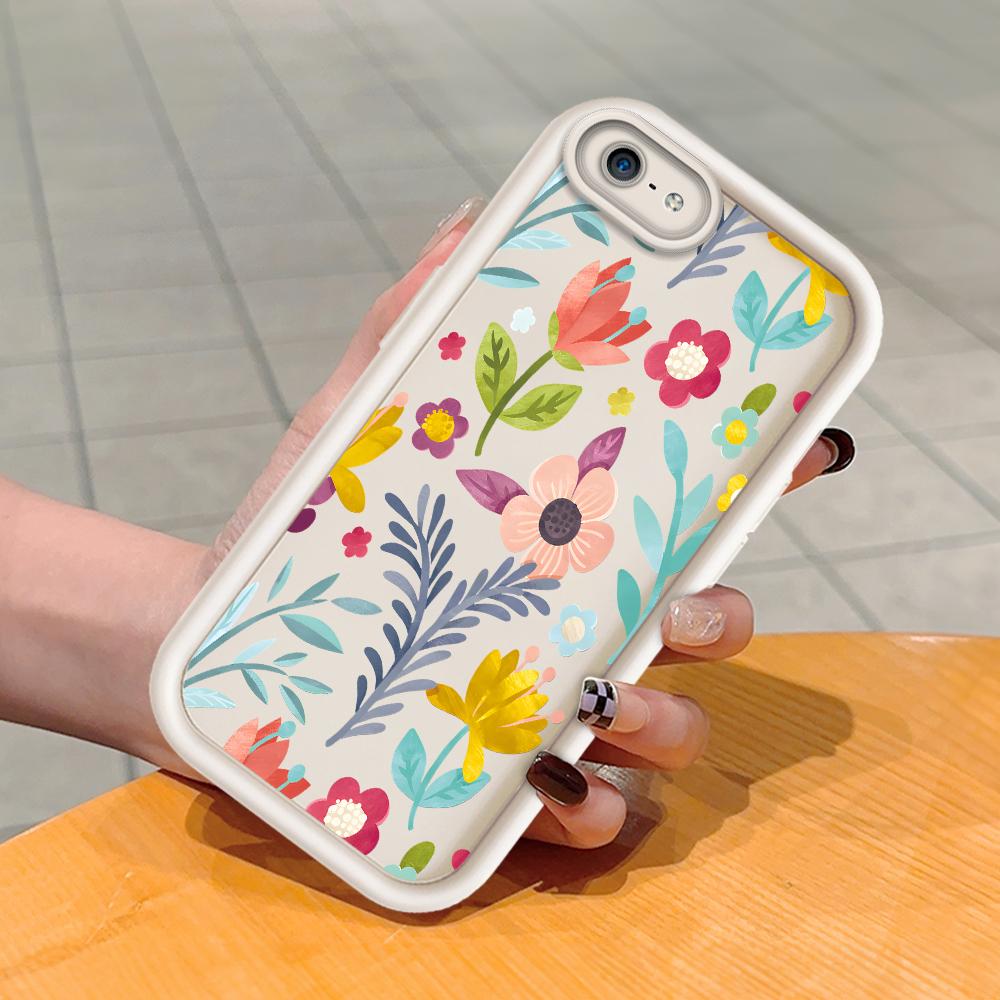 Soft Silicone Square Ladder Printing Pattern Phone Casing Full Cover Camera Shockproof Protection Rubber Case for iPhone Infinix Tecno OnePlus