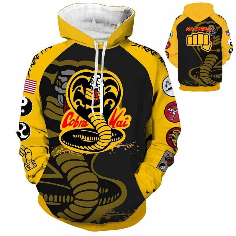 Karate Kid The Cobra Kai Hoodie 3d Animation Clothes Cosplay Coat Pullover Tops