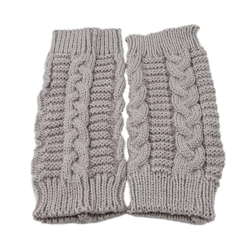 Women Long Fingerless Gloves Winter Mitten Knitted Warmer Arm Sleeve Warm Punk Soft Fingerless Unisex Gloves For Women