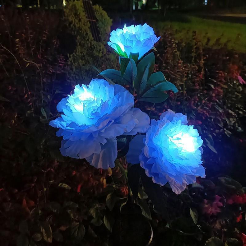 

Solar Peony Flower Lantern for Outdoor Lawn, Balcony, and Courtyard Decoration Warm Light