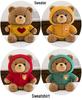 Cute Soft Sweater Bear Plush Toy - Children's Cozy Sleeping Pillow & Cuddly Doll