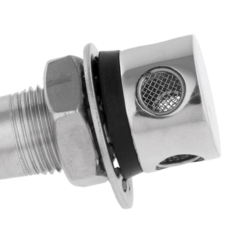 Marine Grade Boat Gas Tanks Vent Fuel Tanks Breather Vent for 5/8in Hose Boat Flush Mount Thru-Hull Fuel Gas Tanks Vent