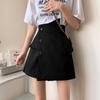 2024 High Waist A-Line Wide Leg Women's Shorts - Korean Style Buttoned Casual Hot Pants for Spring