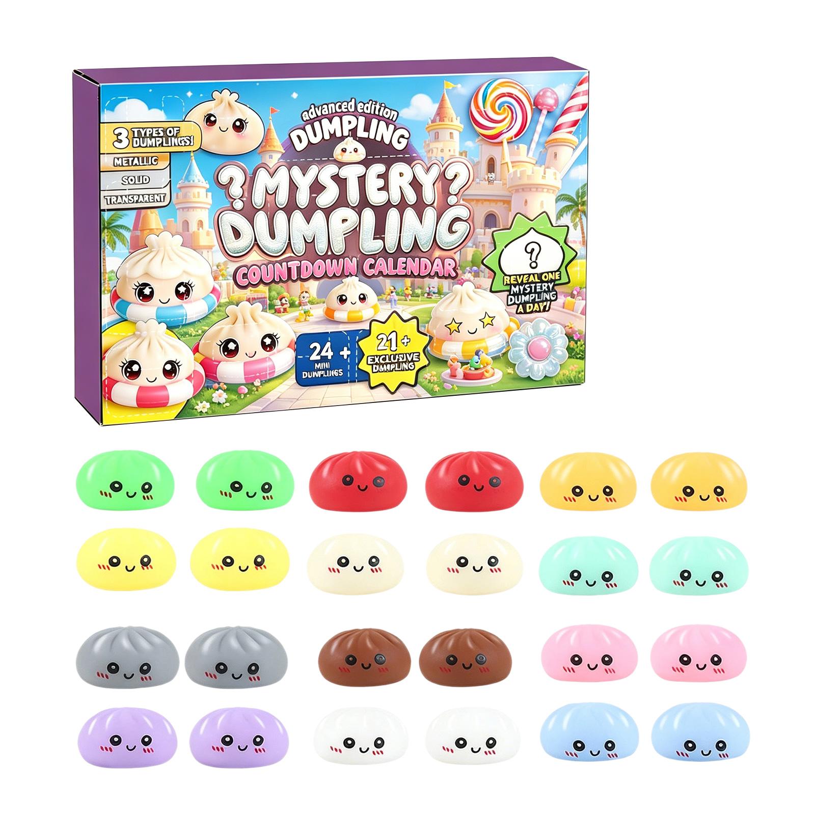 

Dumpling Mystery, Dumpling Mystery Advent Countdown Calendar, 24PCS Random Surprise Toys, Stress Relief Sensory Fidgets Toy For Anxiety Relief One Size