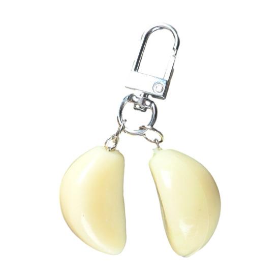 PVC Keychain PVC Garlic Shape Compact Lightweight Key Chain Simulated Vegetables Corrosion Resistant Keyring Men Women Versatile Backpack Accessory
