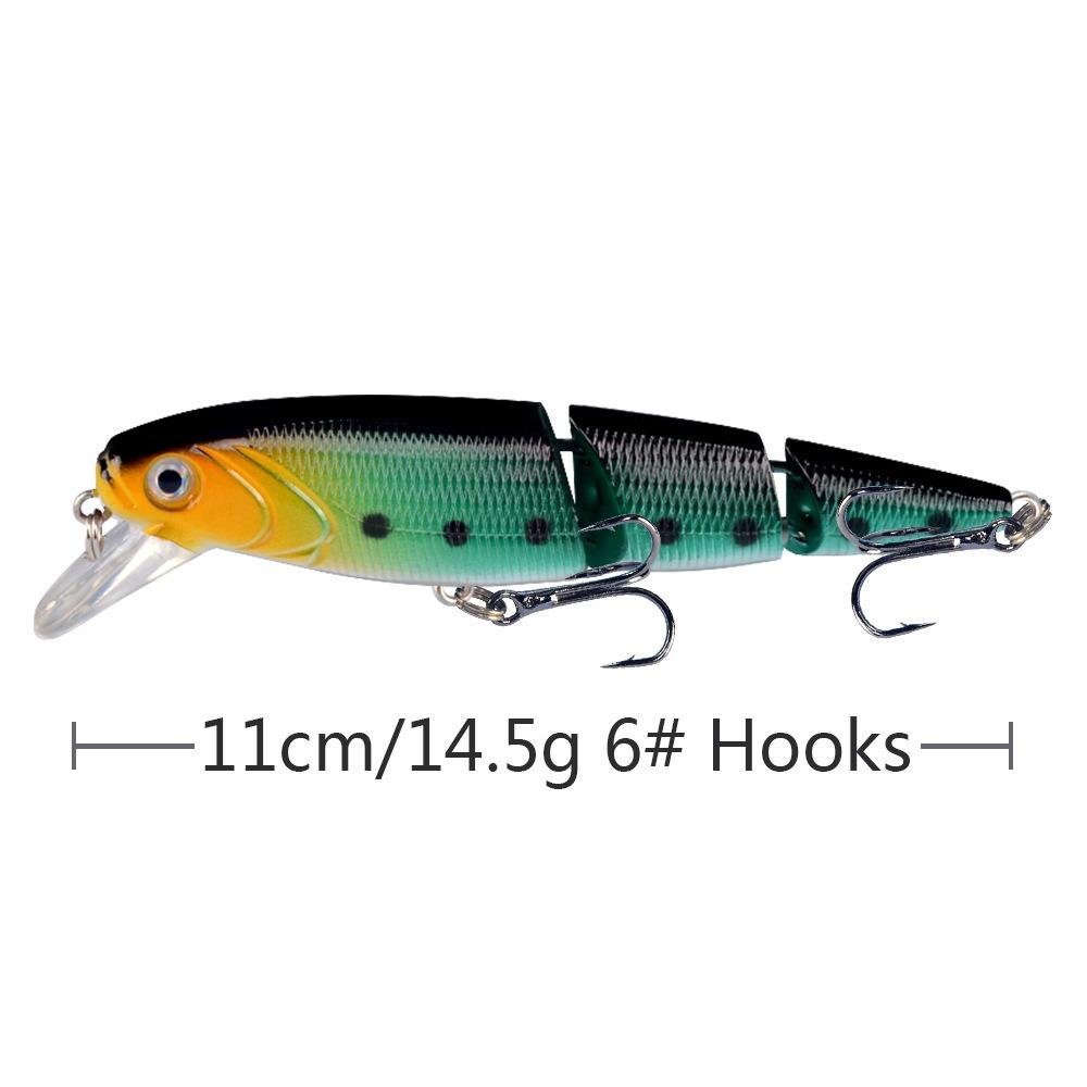 Multi Section Sea Bass Hard Fishing Lure Artificial Bait 3D Fish Eyes Multi Section Fishing Lure Hard Lure