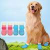 4Pcs/Set Anti-Dirty Adjustable Puppy Mesh Shoes Non-Slip Dog Shoes Wear Resistant Waterproof Dog Foot Cover Pet Supplies