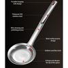2pcs 304 Stainless Steel Grease Skimmers Spoon Fine Mesh Colander For Efficient Foam Removal Cooking Accessories