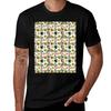 Funky retro floral white TShirt Basic Tee Shirt for Everyday Outfit