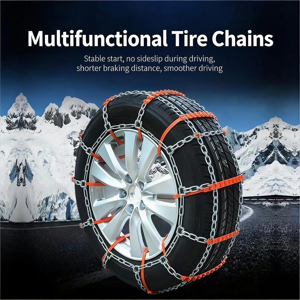Travel Snow Tire Chains for Vehicle Traction Device Car SUVs And Trucks Practical Emergency Nonslip Rubber Cable Ties