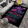 Greatest Battles Floral Cross Carpet Non-slip Rug Suitable for Living Room and Bedroom Sofas