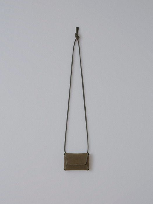 AUBOUR letter mini bag (suede olive) _ from Italy