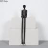 Kreativ Svart Karakter Metallstatue Skrivebordsdekorasjon Pynt Håndverk Moderne Hjemmeinnredning Abstrakt Figur Kunstverk Skulptur