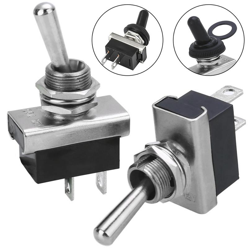 12.2mm Toggle Switch 2 Pin Switch 25A 12V Rating Compact Size Easy tallation Outdoor Use For Electrical Applications