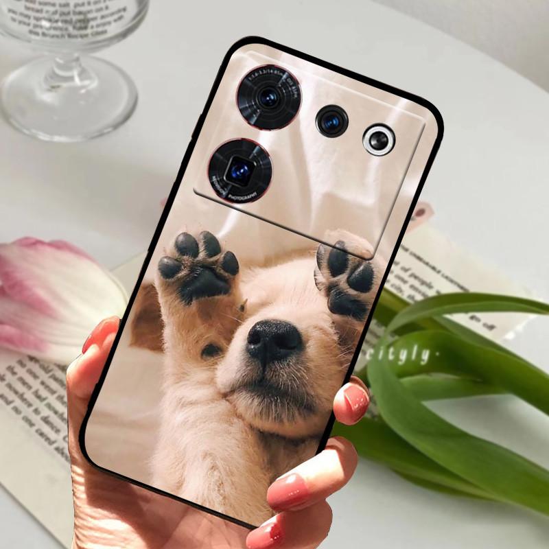 Case For ZTE Nubia Z50 Ultra Case Soft Print Silicone TPU Black Bumper Cover For ZTE Nubia Z60 Ultra Phone Back Coque z50Ultra