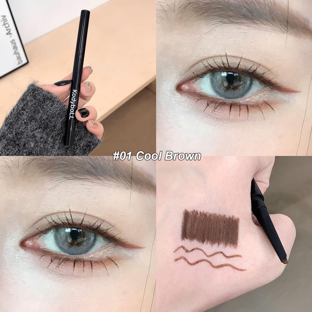 Silky Long-lasting Eye Liner Pencil Blade-tip Natural Matte Wine Red Eyeliner Easy To Color Waterproof Eye Make Up Cosmetics