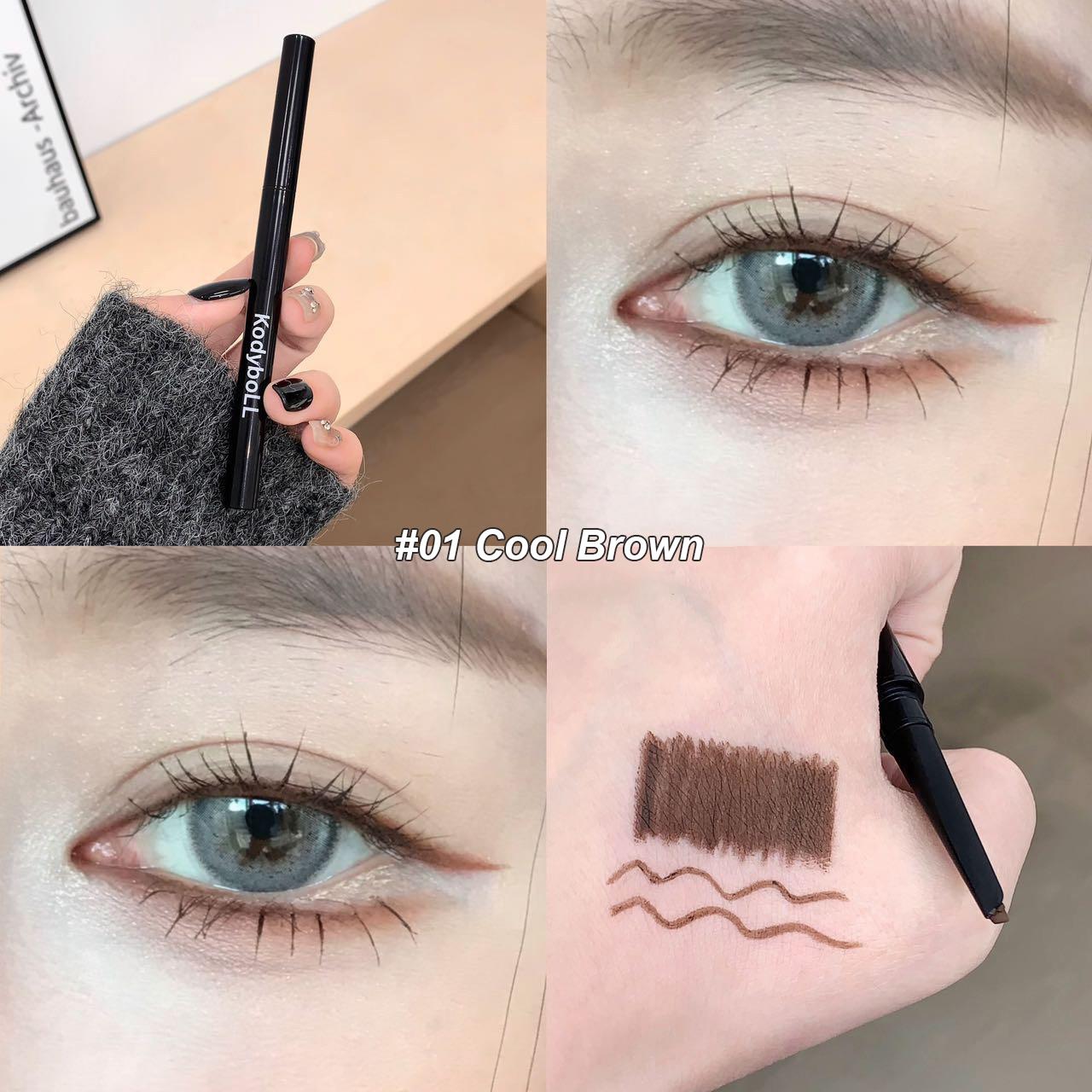 Waterproof Matte Red Eyeliner Gel Pencil Ultra-thin Long Lasting Quick Dry Smooth Black Eye Liner Pen Silky Makeup Cosmetics 0.2g