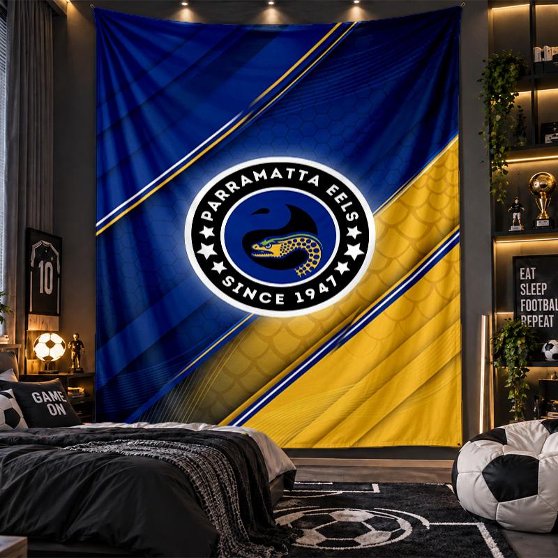 Wandbehang Tapisserie Parramatta Eels Drucktuch für Wohnzimmer Schlafzimmer Heimdekoration