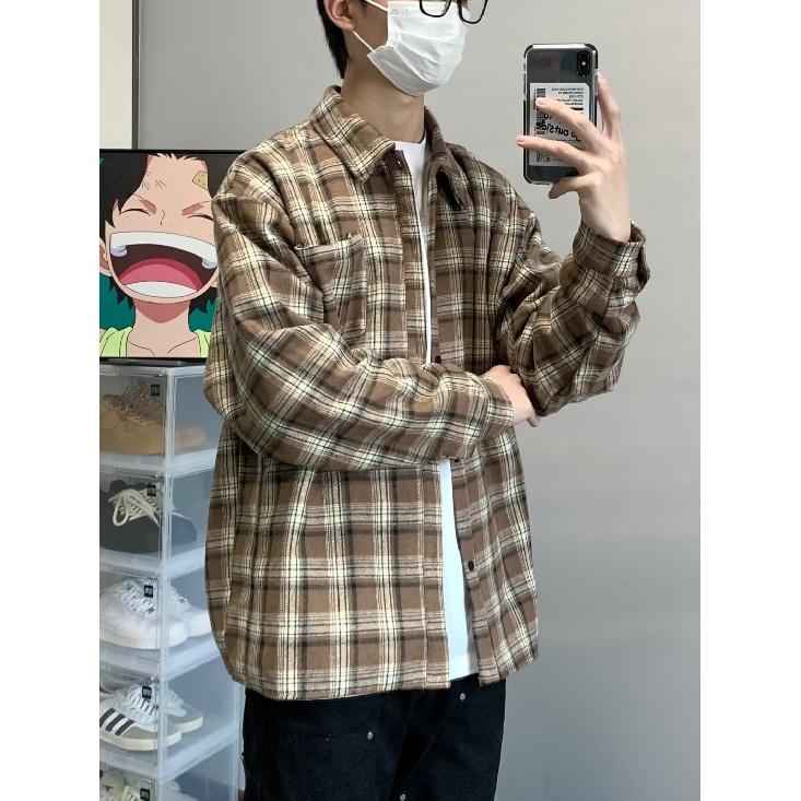 2024 Jaro a Podzim Pu Pánský Pohledný Kabát Ins High Street Módní Značka Hong Kongský Styl Japonský Harajuku Styl Korejský Styl Trendy Volná Bunda