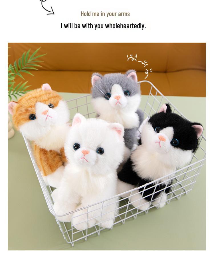 Super Soft Bionic Kitten Plush Toy - Cat Doll Birthday Gift & Bed Decoration
