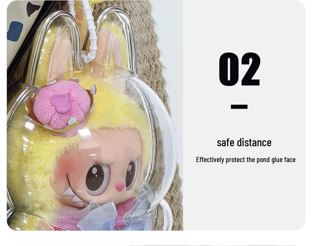 Lazy Beast Labubu Schachkönig Transparente Schutzhülle - Hohe Qualität