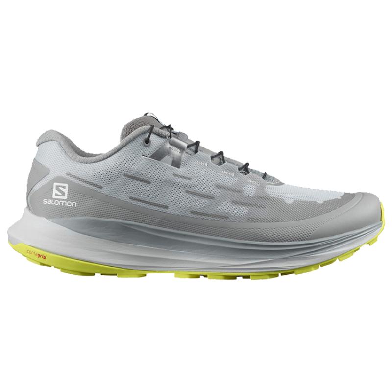 SALOMON Shock Absorbers Slip Resistant Abrasion Resistant Breathable Low Top Running Shoes Men's Gray Sneakers 414308