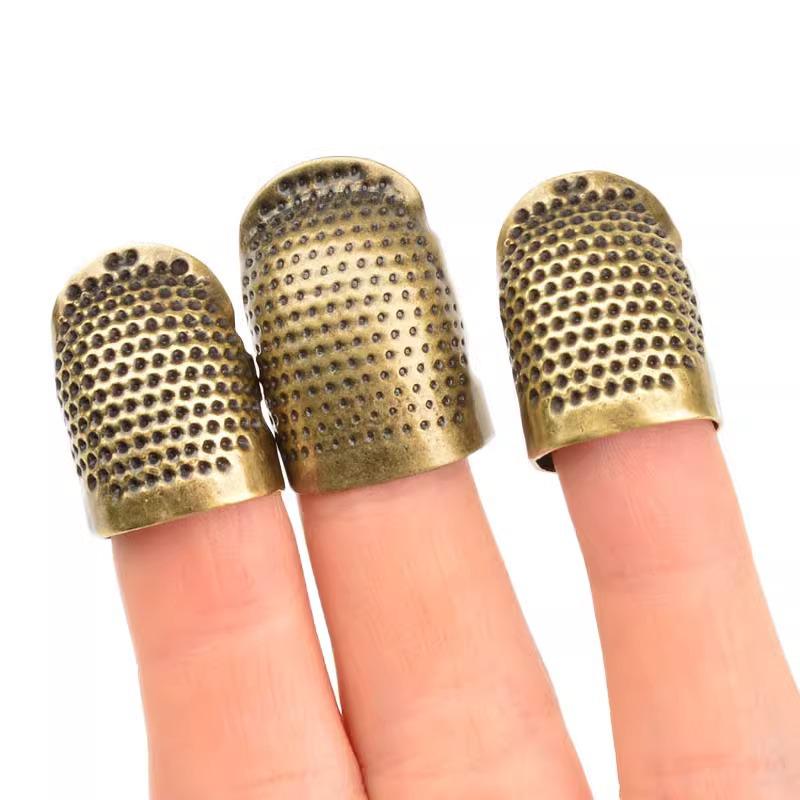 Vintage Finger Cot Thimble Holder: Hand-Sewing Protection Tool