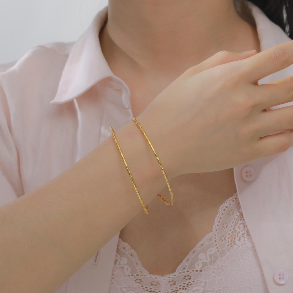 Cazador Gold Plated Trendy Cuff Bracelets for Women Stainless Steel Jewelry Waterproof Adjustable Bracelet Party Birthday Gift