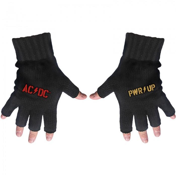 AC/DC Unisex-Erwachsene PWR-UP Logo Fingerlose Handschuhe
