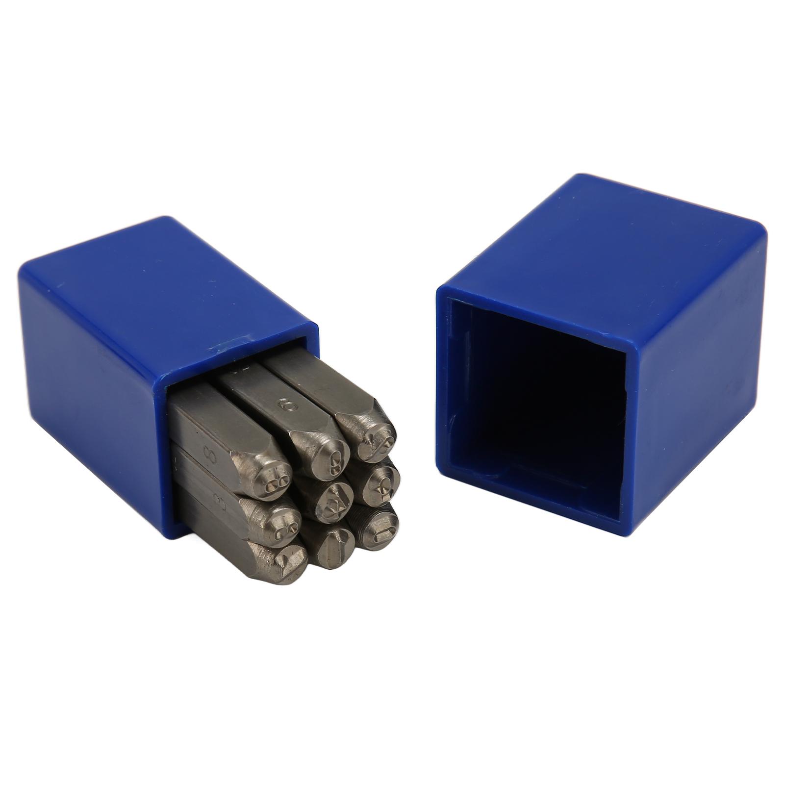 

9 шт. Металлические штампы с цифрами 0,16 дюйма Прочная высокоуглеродистая сталь Многоцелевой набор металлических штампов для кожи Дерева Ювелирных изделий