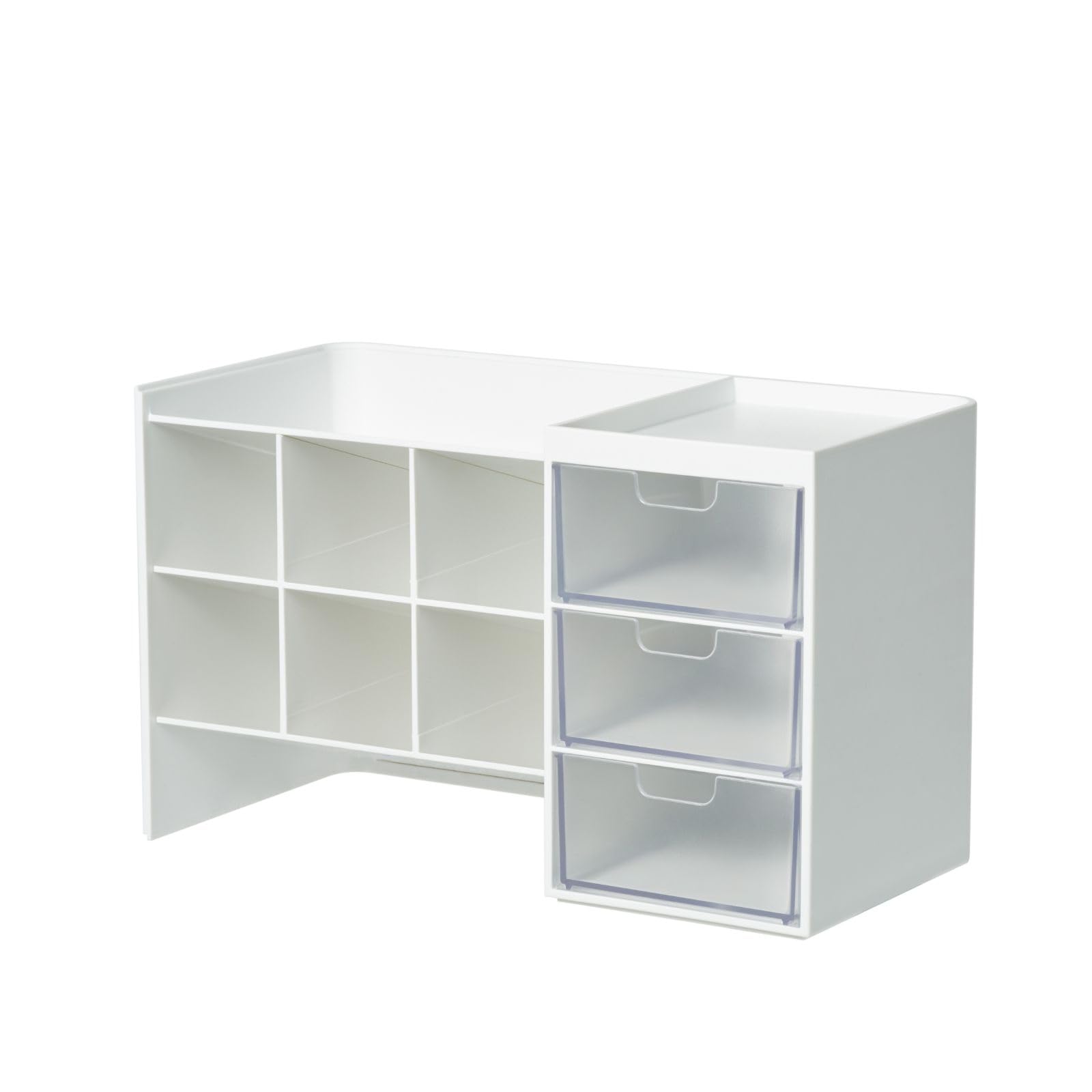 

LITEM. HIVE STACK Desk Organizer in Prussian Blue, Multifunctional with Cosmetic Storage, Small Item Storage, Remote Control Rack, Pen Holder, and