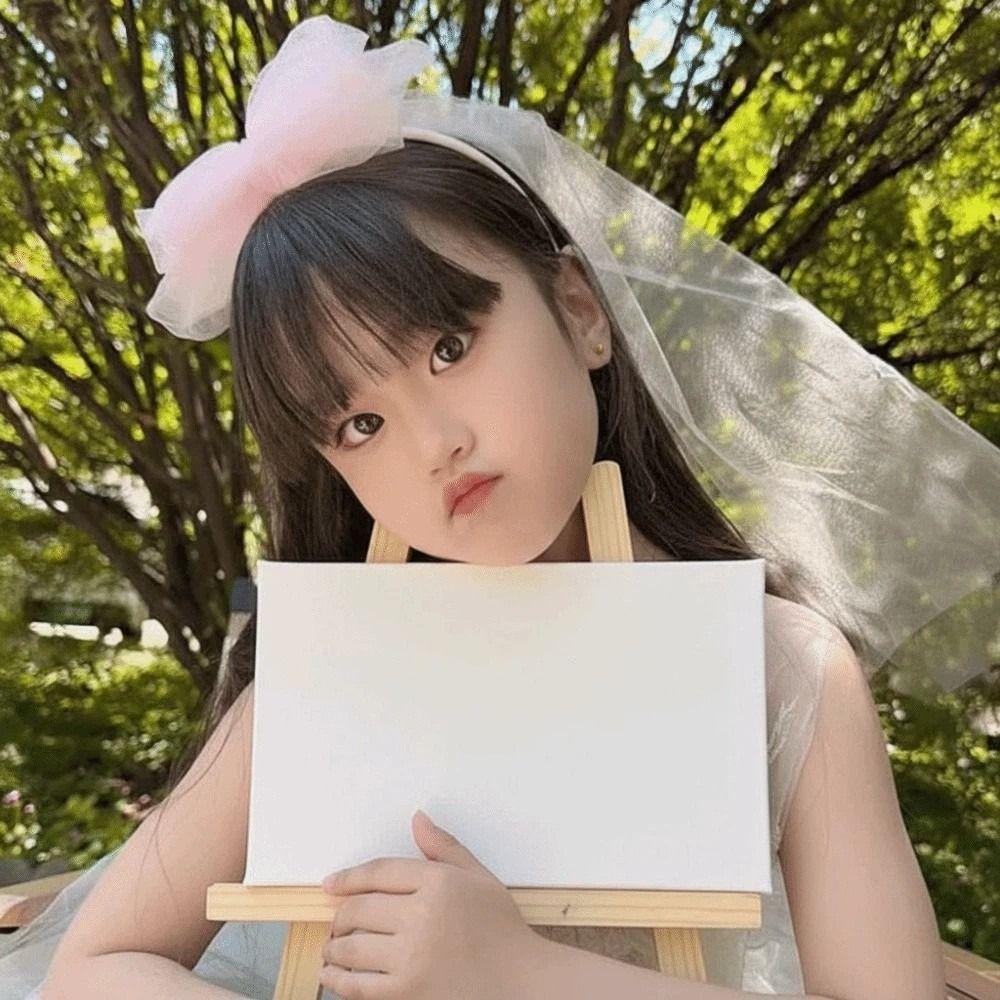 Mesh Bow Veil Hair Hoop Polyester Bridal Tulle Fashion Girls Head Gauze Birthday Headdress