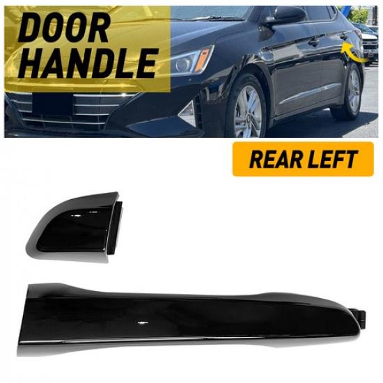 NEW Black Outside Door Handle Left Driver Rear / For 2017- Hyundai Elantra