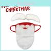 Christmas Santa Claus Eyebrows Beard Party Mask Set For Adults Soft And Fluffy Cotton Fabric