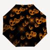 1pc Heart Print Automatic Folding Umbrella - Portable Collapsible Design, 8-Rib Iron Frame, Durable Fabric Yy251125030