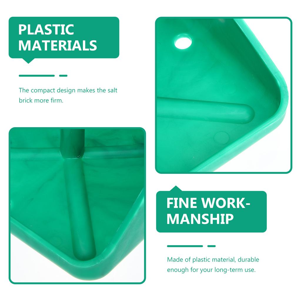 Cattle and Sheep Licking Block Box Tray with Salt Bricks Poultry Breeding Rack Farm Feeder Plastic Feeding Bowl Blocks Holder