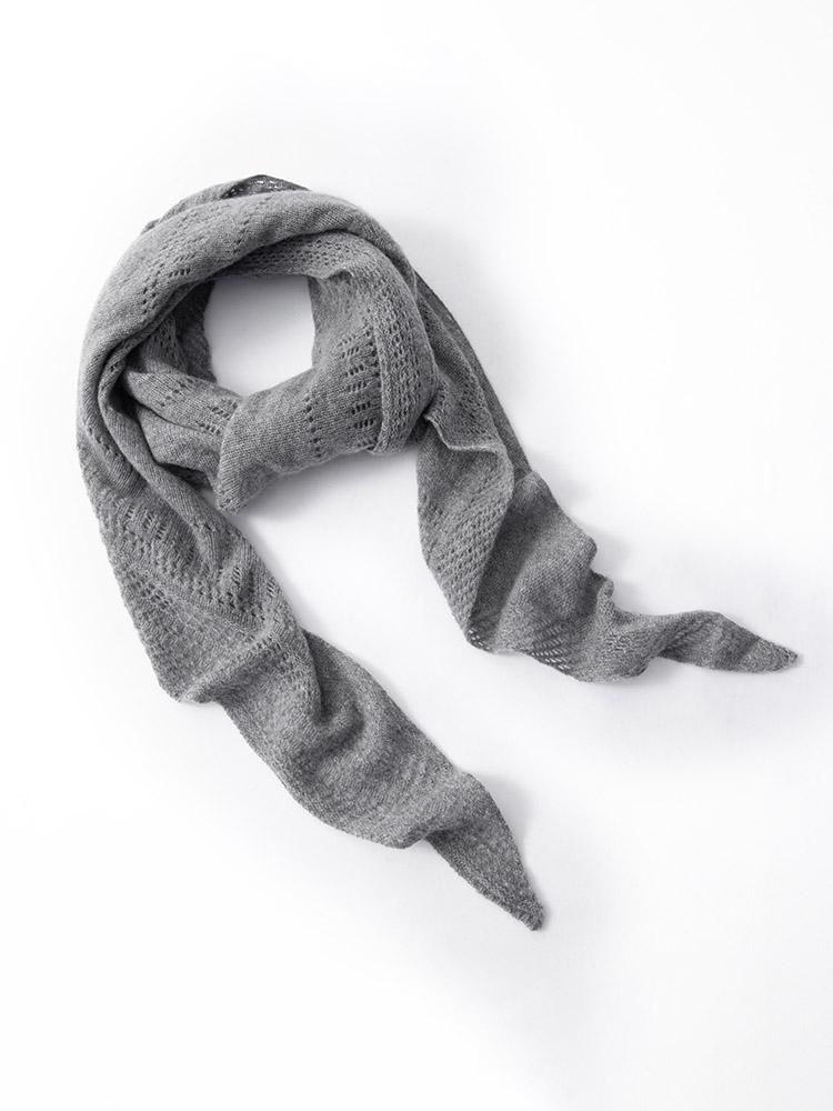 Openwork Large Triangle Shawl Scarf 100% Cashmere Women Knitted Acc Hollow Out Wrap Casual Soft Warm Cashmere Wraps Cappa Cozy