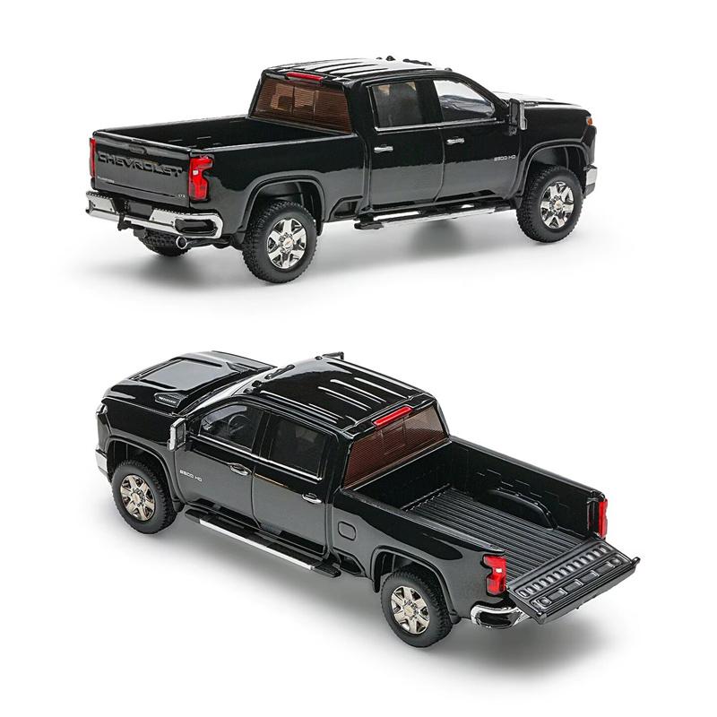 1/64 Silverado HD 2020 Alloy Pickup Car Model Diecast Metal Off-road Vehicles Car Model Simulation Miniature Scale Kids Toy Gift