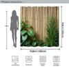 Natural Bamboo Grove Shower Curtain for a Serene and Inviting Bathroom, Featuring a Lush Design of Vertical Bamboo Stalks