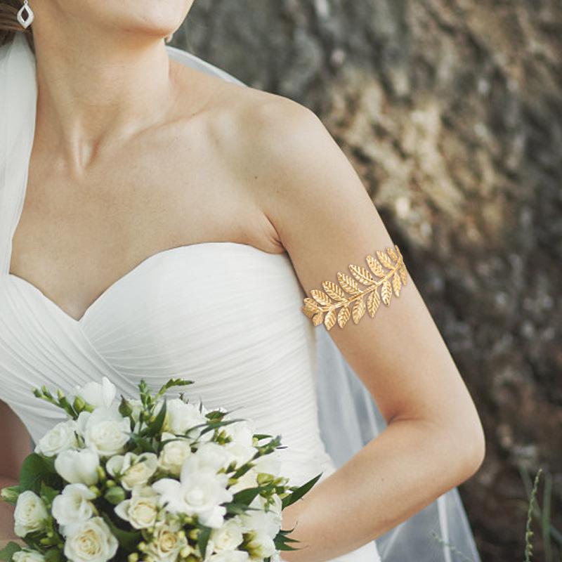 Verstellbares Europäisch Amerikanisches Blatt Armreif Armband - Römische Braut Armreif, Handschmuck, Weihnachtsfeier Geschenk