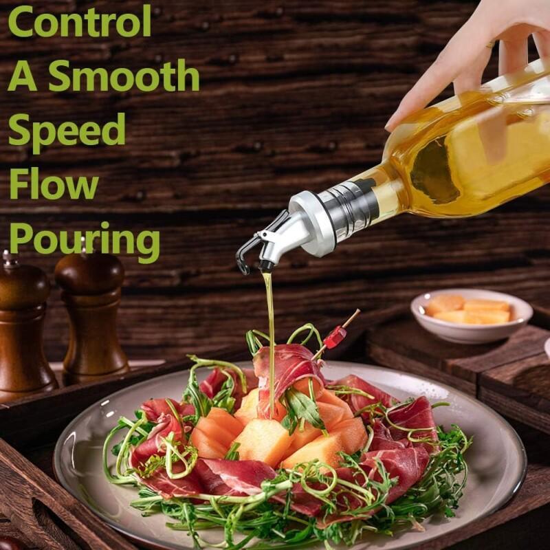 1/2 Pcs 500ml Glass Oil Bottle, Square Glass Oil Jug Glass Oil Bottle Soy Sauce and Vinegar Bottle Soy Sauce and Vinegar Bottle